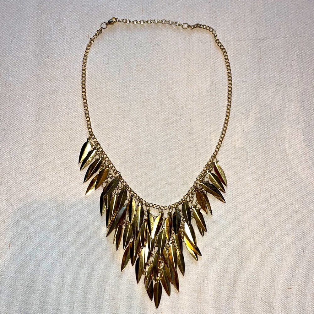 Gold statement necklace